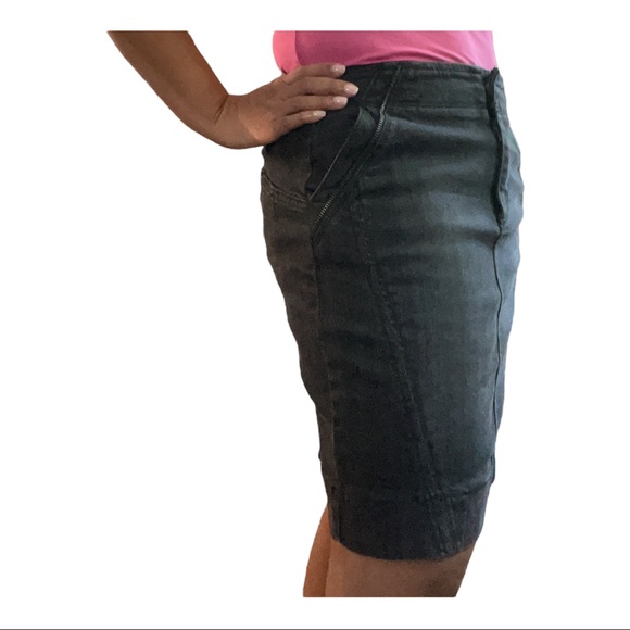 DKNY Black Denim Mini Skirt - Size 6 - Picture 4 of 6